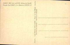 CPA Fort de La Latte Cote du Nord Facade Sud XIII et Batteries XVII s 