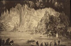 CPA Grottes de Han Le Lac d'embarquement