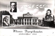 CPA Wiener Burgtheater wiedereroffnet 1955 