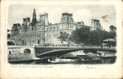 CPA Hotel de Ville et Eglise St Gervais Paris 