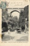 CPA Paris Pont de briques des Buttes Chaumont 