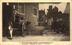 CPA Pavillon des Tabacs a l'Exposition 1937 Diorama Arrivee du Tabac a L'Entrepot 