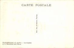 CPA Ploumilliau C du N Le Clocher et le Monument aux Morts
