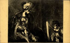 CPA Rembrandt Rembrandt Harmensz Van Rijn Saul et David 