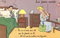 CPA Les jeunes maries 
