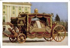 CPM Wien Kunsthistorisches Museum Wagenburg in Schonbrunn Roter Leichenwagen des Wiener Hofes 