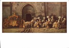 CPM Wien Kunsthistorisches Museum Wagenburg in Schonbrunn Imperialwagen mit imperialzug vor der Step