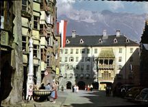 CPM Innsbruck Herzog Friedrich Strabe mit Stadtturm und Goldenem Dachl 