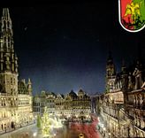 CPM Bruxelles Un coin de la Grand'Place la nuit 