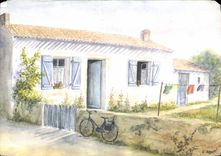 CPA Aquarelle Originale D Lebeau 