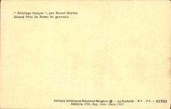 CPA Folklore Attelage basque par Raoul Serres 