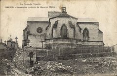 CPA La Grande Guerre Marson Restauration provisiore du Chevet de l'Eglise Militaria