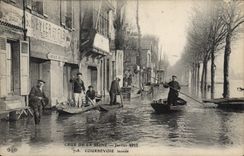 CPA Crue de la Seine Janvier 1910 Courbevoie Inonde 