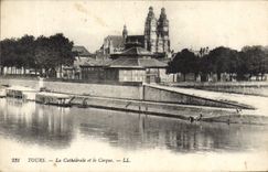 CPA Tours La Cathedrale et le Cirque 