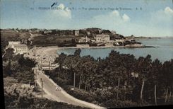 CPA Perros Guirec C du N Vue generale de la Plage de Trestraou 