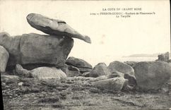 CPA La Cote de Granit Rose Perros Guirec Rochers de Ploumanach la Torpille 