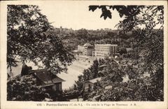 CPA Perros Guirec C du N Un coin de la Plage de Trestraou 