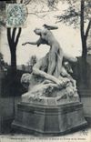 CPA Haute Vienne Limoges la Statue du Chene et du Roseau 