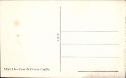 CPA Sevilla Casa de Pilatos Capilla 