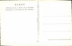 CPA Nancy L'Hemicycle de la Place de la Carriere 