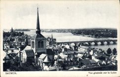 CPA Saumur Vue Generale dur la Loire 