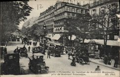 CPA Paris Perspective du Carrefour du Boulevard Montmartre prise du Boulevard Poissonniere 