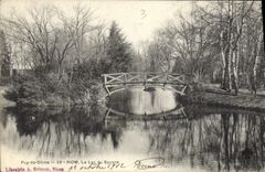 CPA Puy de Dome Riom Le Lac du Square 