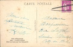 CPA Cote d'Emeraude Saint Malo Effet Lune sur les Remparts 