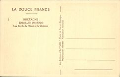 CPA La Douce France Bretagne Josselin Morbihan Les Bords de l'Oust et le Chateau 