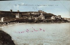 CPA Perros Guirec La Plage charmante de Trestrignel 