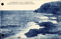 CPA Le Cap Frehel Extreme Pointe Hauteur totale de 72 m forme de Schistes et de gres 