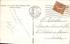 CPA Nancy La Ville Aux Portes D or Fontaine de Neptune 