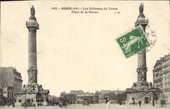 CPA Paris Les Colonnes du Trone Place de la Nation 