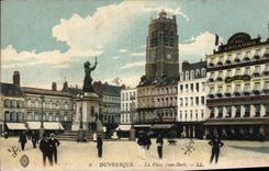 CPA Dunkerque La Place Jean Bart 