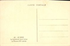 CPA Le Mans La Cathedrale Saint Julien La Rosace (XVe siecle)