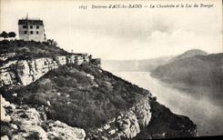 CPA Environs d'Aix les Bains La Cathedrale et le Lac du Bourget