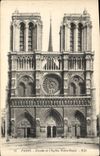 CPA Paris Facade de l'Eglise Notre Dame