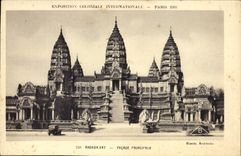 CPA Paris Exposition Coloniale Internationale d'Angkor Vat Facade Principale