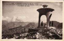 CPA La Madone d'Utelle (A M) alt 1147 m La Table d'Orientation le Sanctuaire de N D des Miracles fon