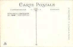 CPA Hotellerie de la Sainte Baume St Zacharie