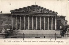 CPA Paris le Chambre des Deputes (Facade donnant sur le Quai d'Orsay) construite de 1804 a 1807 par 