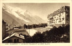CPA Chamonix Le Savoiy Palace et le Mont Blanc