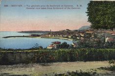 CPA Menton Vue generale prise du Boulevard de Garavan