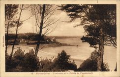 CPA Perros Guirec Trestraou et la Pointe de Ploumanach