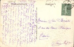 CPA Reims La Cathedrale vue a Travers les Ruines de la Villes