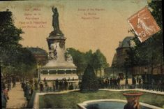 CPA Paris Statue de la Republique Place de la Republique