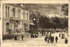 CPA Cauterets Etablissement Casino et Promenade des Oeufs