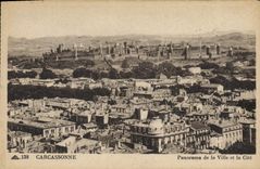 CPA Carcassonne Panorama de la Ville et la Cite
