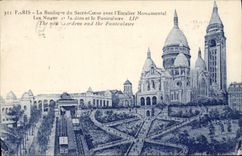CPA Paris La Basilique du Sacre Coeur avec l'Escalier Monumental
