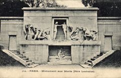 CPA Paris Monument aux Morts (Pere Lachaise)